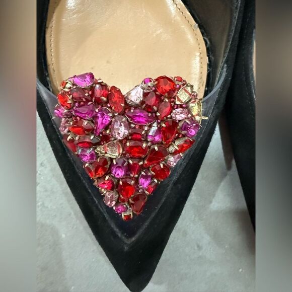 Aquazzura Love Me 45 Suede & Vinyl Slingback Pump - Picture 7 of 9